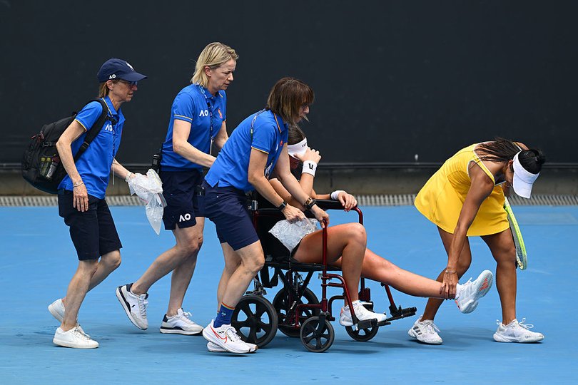 Hon helped her opponent off the court. 