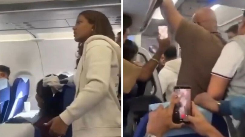 After a three hour delay, tensions ran high on an international flight prompting passengers to take matters into their own hands. 