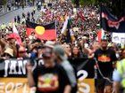 There are fears police will extend protest laws, banning Sydney's Invasion Day rally on January 26. (Steven Markham/AAP PHOTOS)