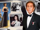 Valentino, whose full name is Valentino Garavini, had creations worn by Julia Roberts, far left, and Jacqueline Kennedy-Onassis, below centre.