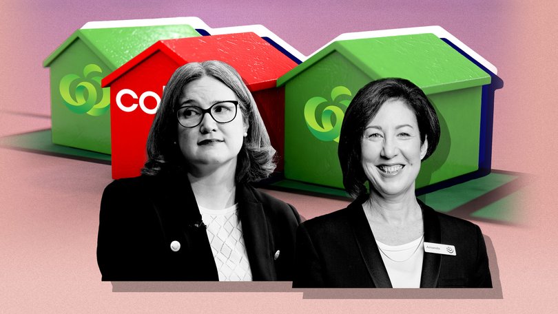 Woolworths boss Amanda Bardwell has been under pressure to turn around a slump in market share, with the Leah Weckert-led Coles reporting higher sales growth. 