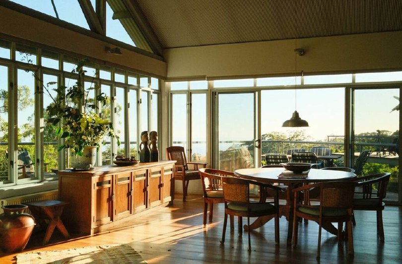 The sun-filled dining room is the perfect place to start the day.