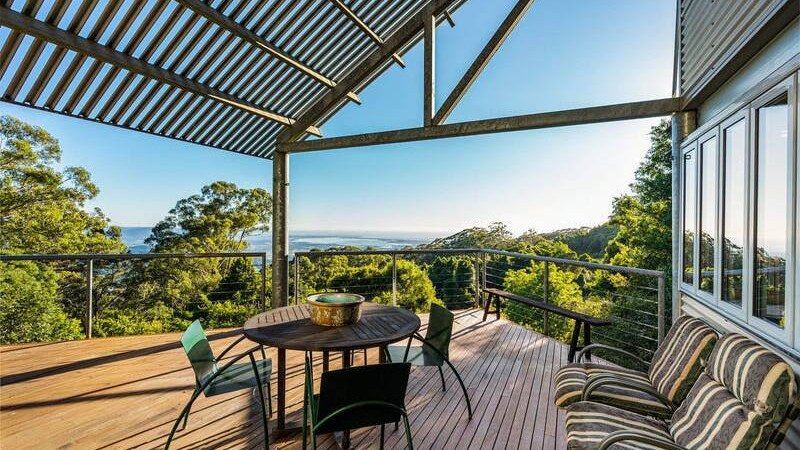 One of a series of decks, this spot is the perfect place to unwind.