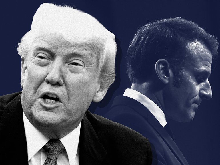 French President Emmanuel Macron has hit out at ‘bullies’ as he called for US tariffs on European countries to be abolished.