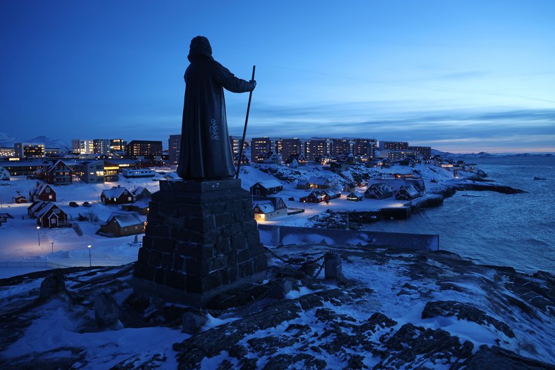 Greenland’s capital of Nuuk overnight.