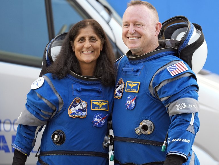 NASA astronaut Suni Williams, left, and Butch Wilmore were stranded in space for 286 days. 