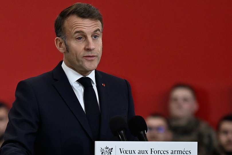 French President Emmanuel Macron’s eye issue without glasses. 