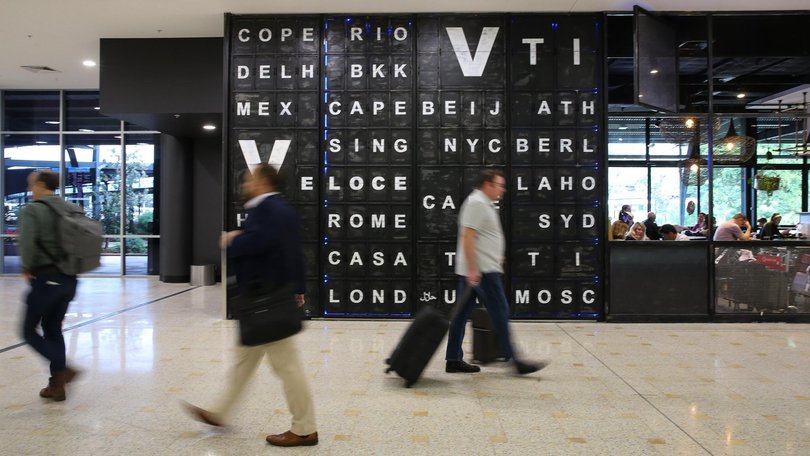 The arrest was made at Sydney International Airport. Picture: NewsWire/Gaye Gerard.