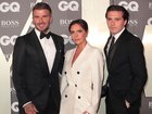David, Victoria and Brooklyn Beckham