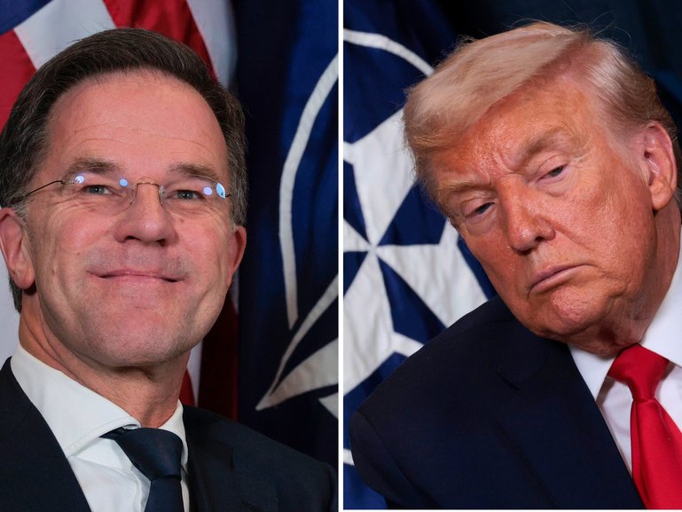 NATO boss Mark Rutte and US President Donald Trump.