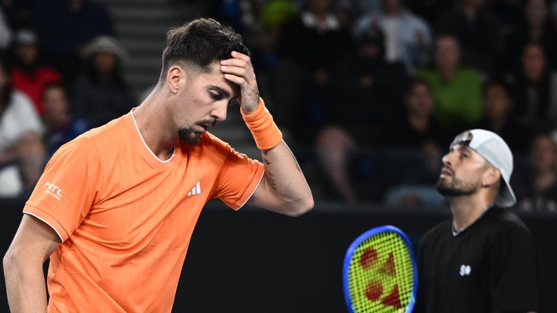 Thanasi Kokkinakis will be out of tennis again after an injury-hit night at the Australian Open. 