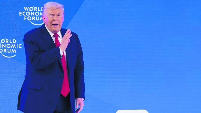 US President Donald Trump during the World Economic Forum (WEF) in Davos, Switzerland, on Wednesday.