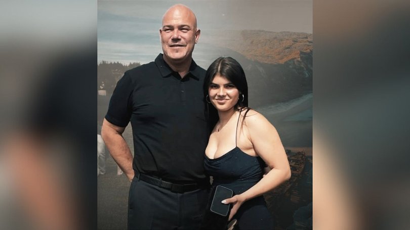 Piper James and her father Todd James.