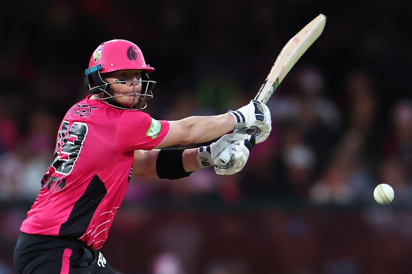 Steve Smith of the Sixers bats during the BBL Challenger match.