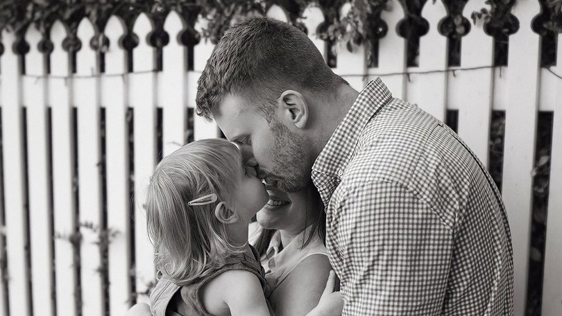 Tim Picton with his wife Priya and their four-year-old daughter Charlotte. 