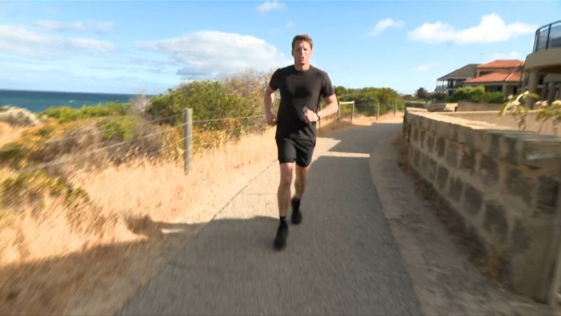 Andrew Hastie jogging.