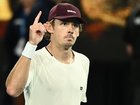 Alex de Minaur has raced into the Australian Open quarter-finals with a straight sets win. (Joel Carrett/AAP PHOTOS)