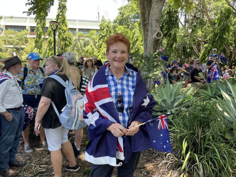 Pauline Hanson said she was attempting to bring the country together. Picture: NewsWire / Andrew Hedgman