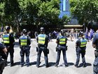 There was a heavy police presence in Melbourne. NewsWire / Josie Hayden