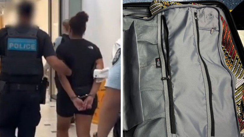 Woman caught allegedly carrying almost 40kg of methamphetamine at Australia. 