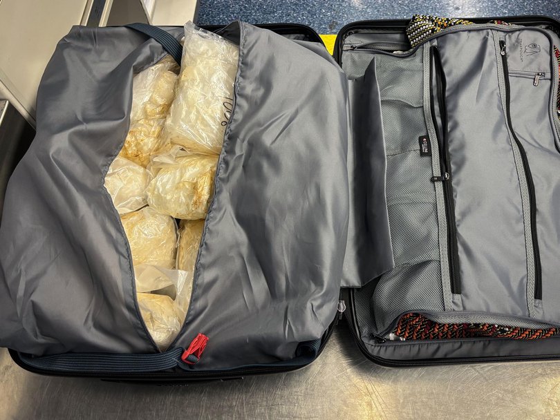 A woman allegedly tried to smuggle 39kg of methamphetamine into Australia. 