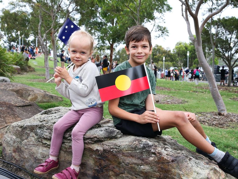 Hundreds of people arrived at Barangaroo to witness the celebrations. Picture: NewsWire / Gaye Gerard