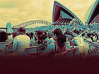 People participate in the citizenship ceremony at the Opera House, during Australia Day 2026 celebrations.