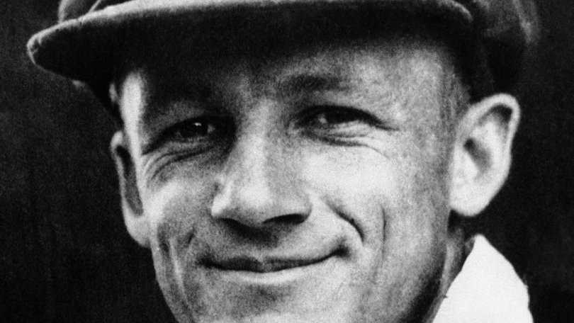 A file photo of Sir Donald Bradman, whose Baggy Green cap has just sold for a record price. (AP PHOTO)