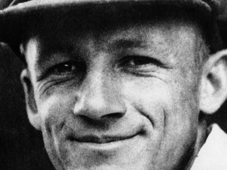A file photo of Sir Donald Bradman, whose Baggy Green cap has just sold for a record price. (AP PHOTO)