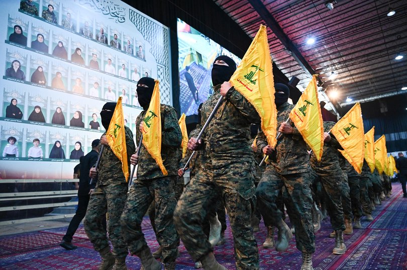 Hezbollah marks first anniversary of the death Ibrahim Aqil, who died in an Israeli strike in 2024.