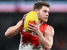 Sydney Swans midfielder Taylor Adams is recovering well after being knocked unconscious. (Joel Carrett/AAP PHOTOS)