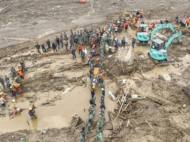 Landslides in Indonesia’s West Java have killed 23 members of Indonesia’s marine force, with scores more still missing. 