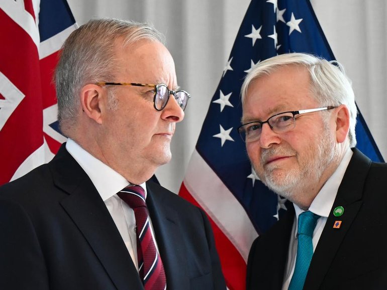 Anthony Albanese has refused to rule out his government backing a possible second attempt by Kevin Rudd to become United Nations secretary general.