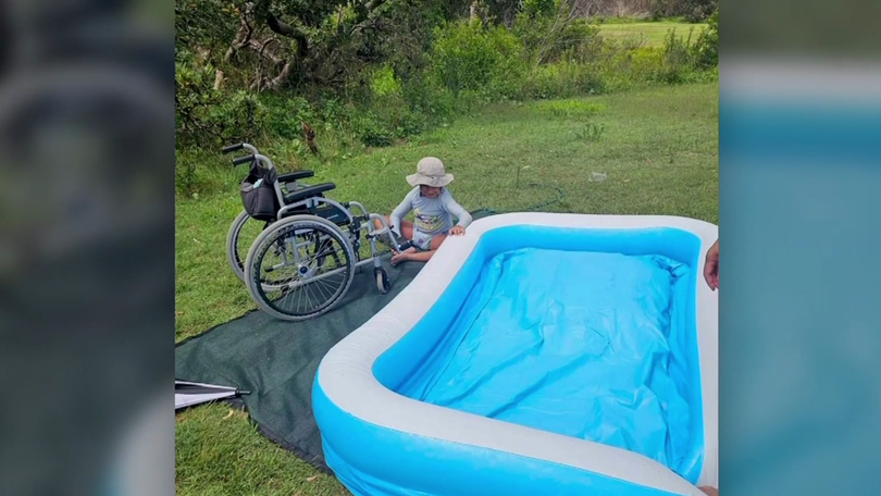 Council rangers deflate pool for disabled boy at Kurnell beach