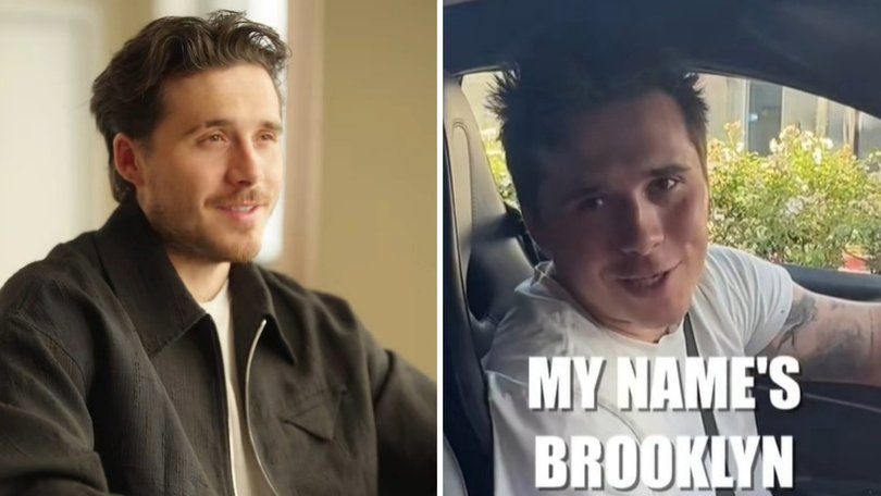 Brooklyn Beckham has long been the internet’s favourite punching bag for his earnest but awkward public moments but one moment proves he’s in on the joke.