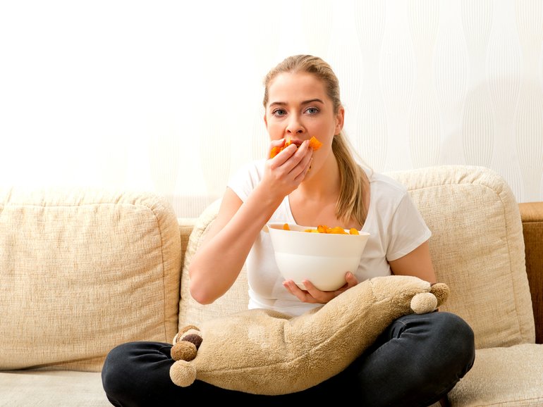 Some people eat junk food when they’re stressed. 