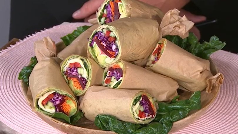 Rainbow wraps are a healthy option.