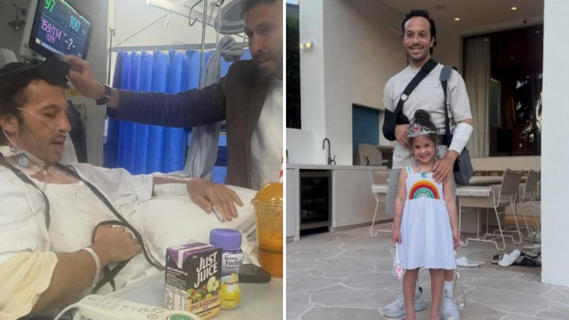 He was shot while shielding his children, and crawled away because he didn’t want to die in front of his family.