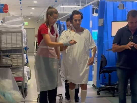 Mr Zizer spent 10-days in a coma, and three weeks in the hospital after he was shot in the chest.