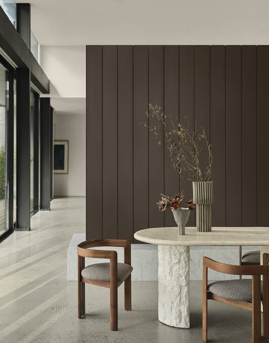 Brown tones will be big in interiors. Pic: Dulux.