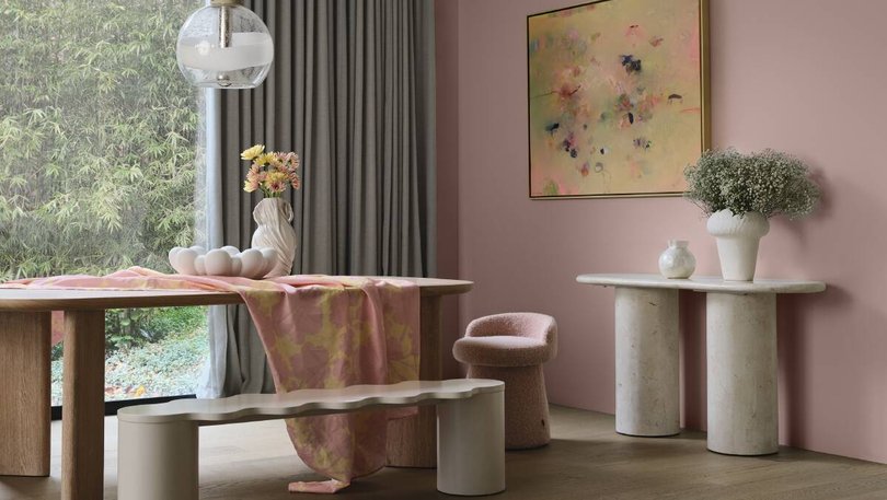 Soft pinks will be another big trend in colour. Pic: Dulux.