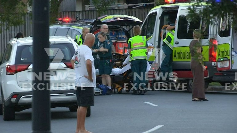 A baby is fighting for life after being struck by a Toyota Corolla on the Gold Coast.