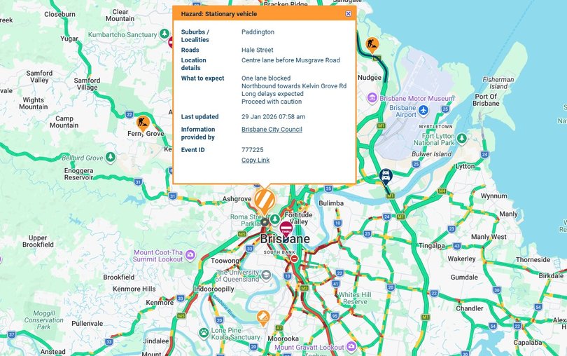 A concrete spill has caused heavy congestion for Brisbane commuters this morning, with traffic backed up across several routes.