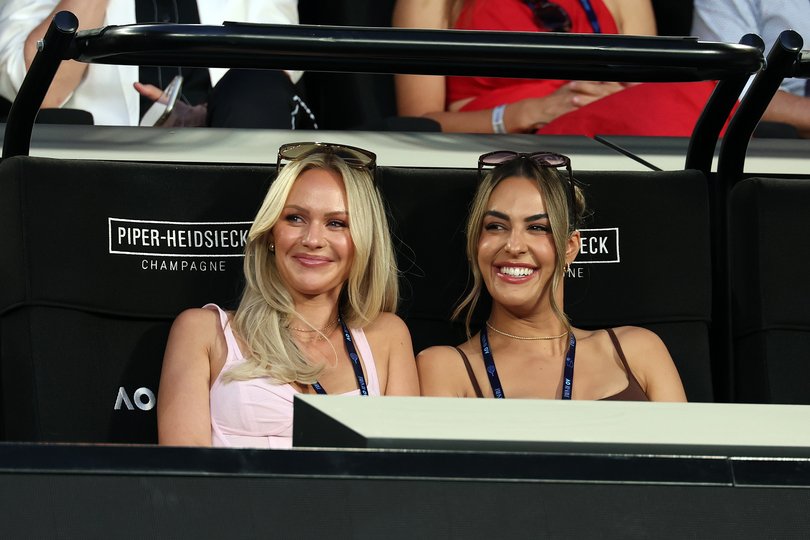 Jules Neale (L) in attendance during the Men's Singles Quarter Final match between Carlos Alcaraz of Spain and Alex de Minaur of Australia on day 10 of the 2026 Australian Open at Melbourne Park on January 27, 2026 in Melbourne, Australia.