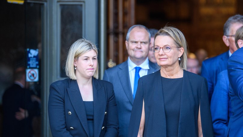 Former Liberal MP Katie Allen has been farewelled in a touching memorial service attended by political, academic and medical leaders.