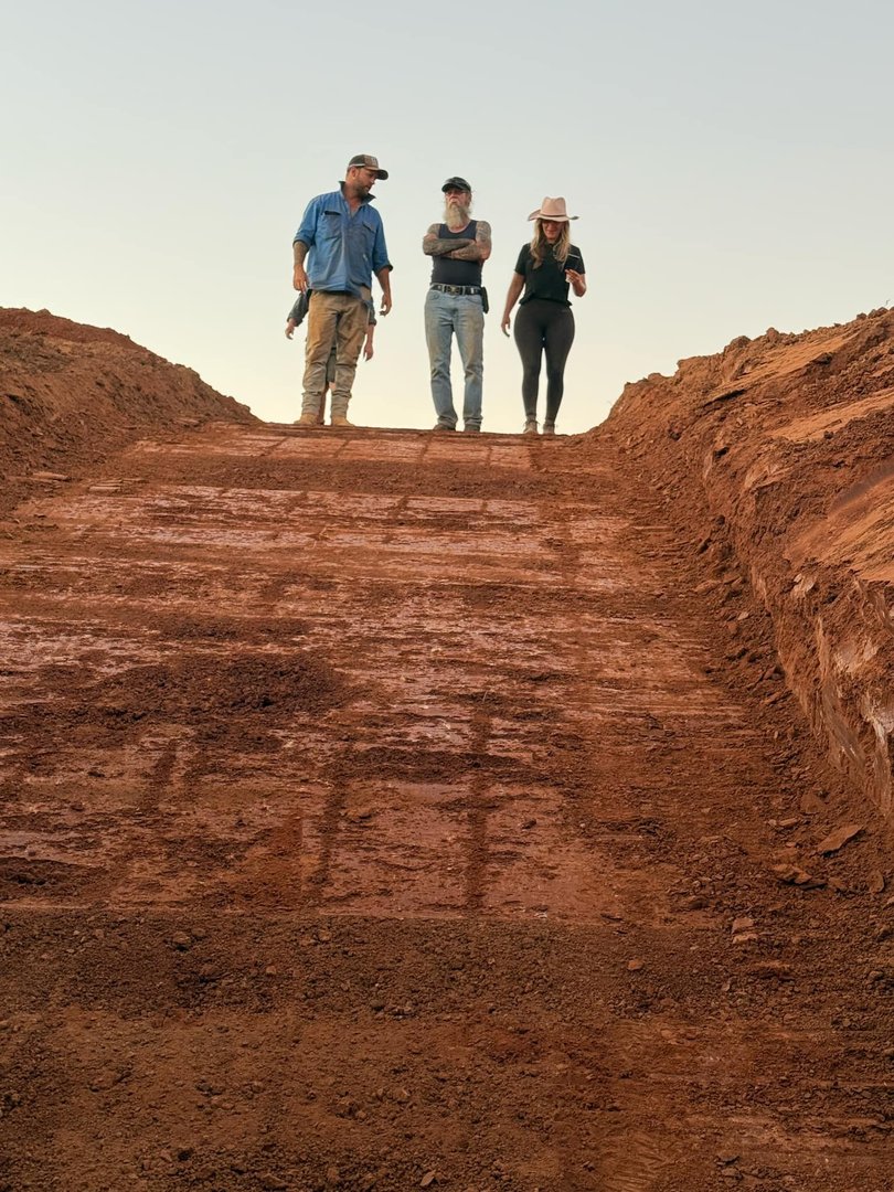 Bryan and his team excavating the Hart property