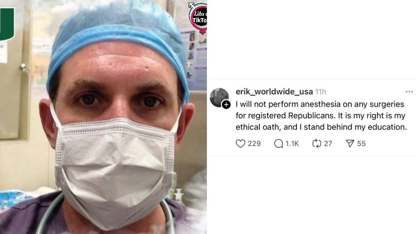 Shock as nurse says he won’t give MAGA anaesthesia