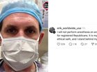 Shock as nurse says he won’t give MAGA anaesthesia