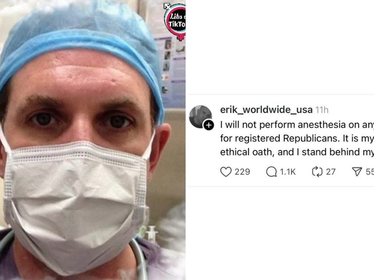 Shock as nurse says he won’t give MAGA anaesthesia