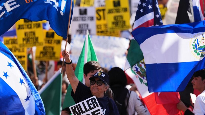 Protesters have taken to the streets across the US demanding an end to ICE agents' tactics.